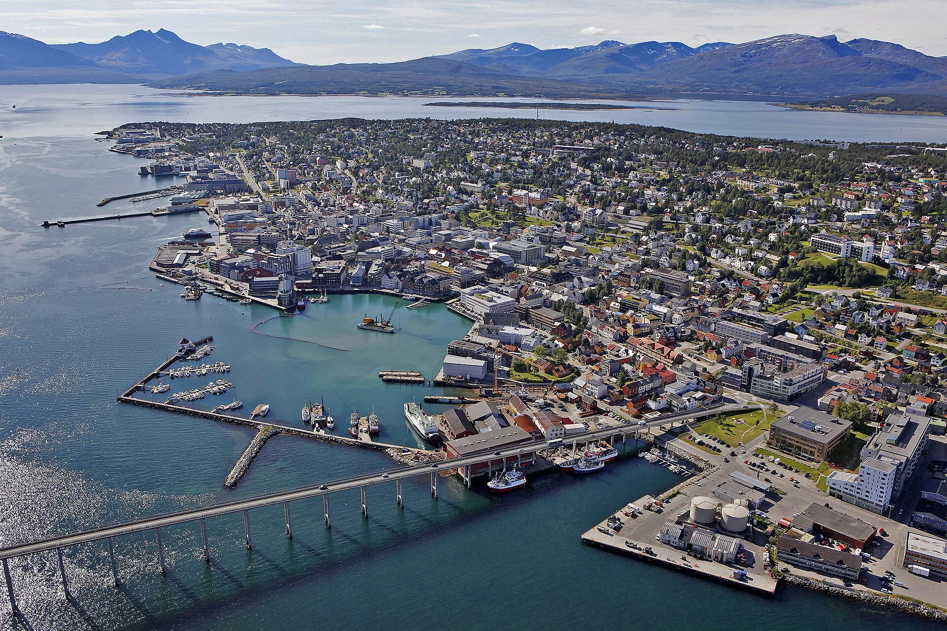 Aerial view of Tromsø